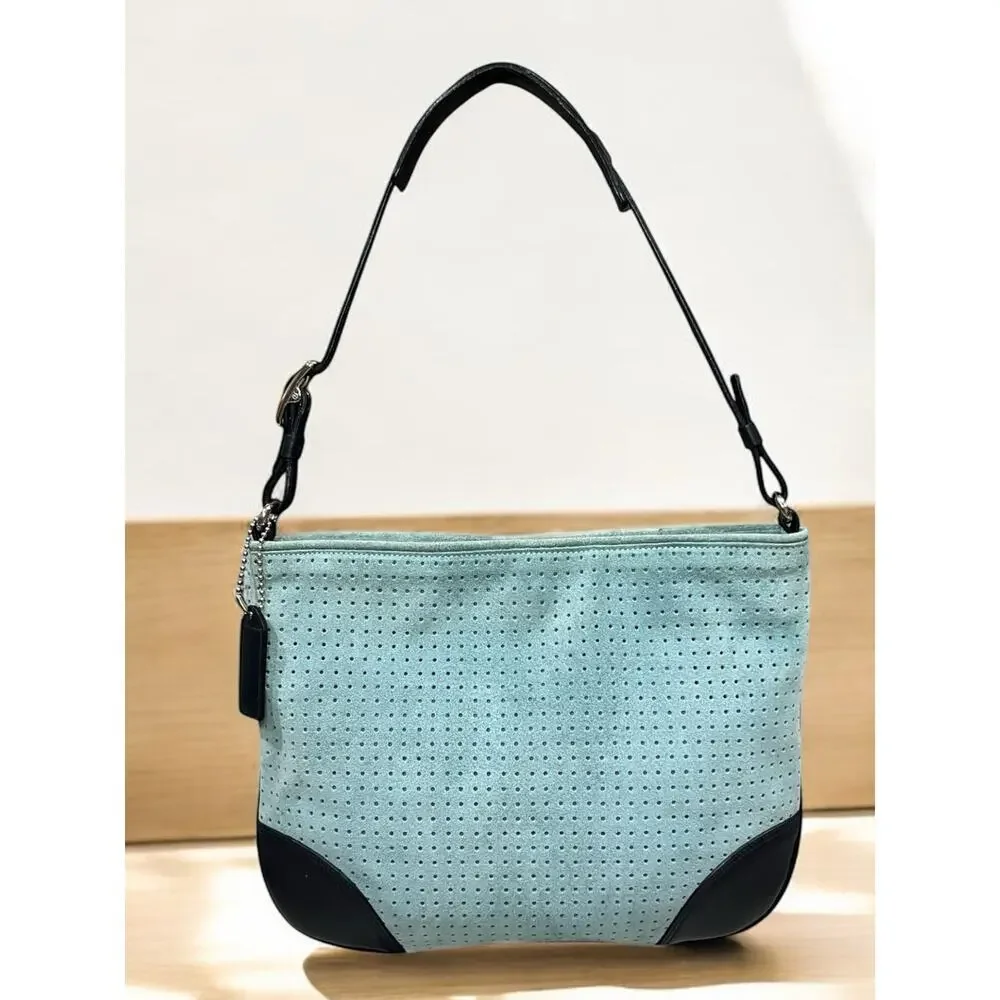 Vintage Coach 8178 Girlie Suede Perforated Hobo Bag